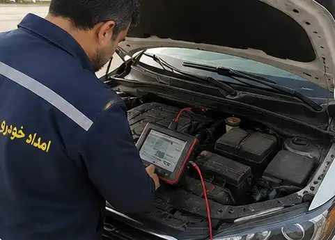 قبل از امداد: تعمیر اساسی برق و استارت در محل در هشترود